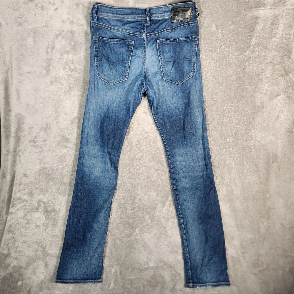 Diesel Buster 084GR Stretch Regular‎ Slim Tapered Blue Wash Denim Jeans